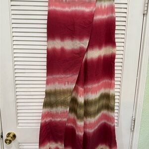 Zara Red and Green Wide Leg Pants